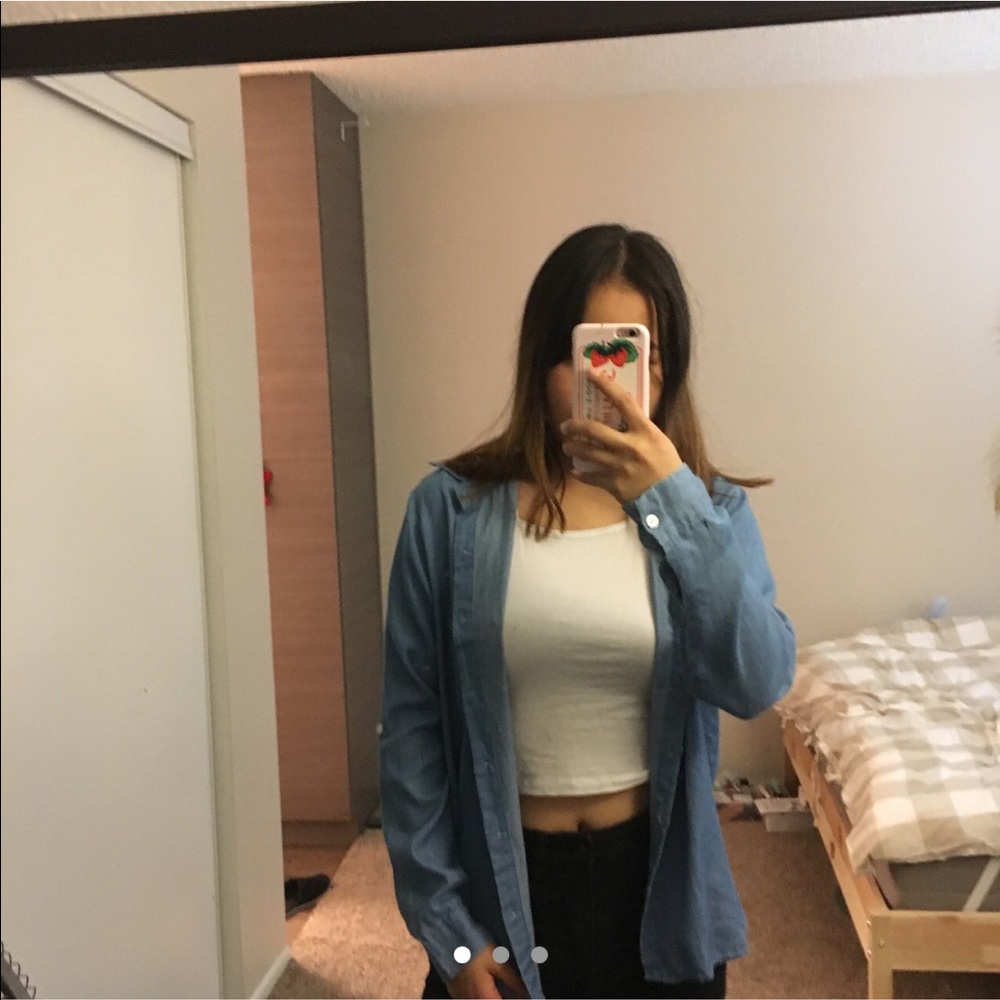 Button down denim shirt
